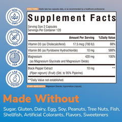 Vitalibre magnesium glycinate capsules ready for daily use