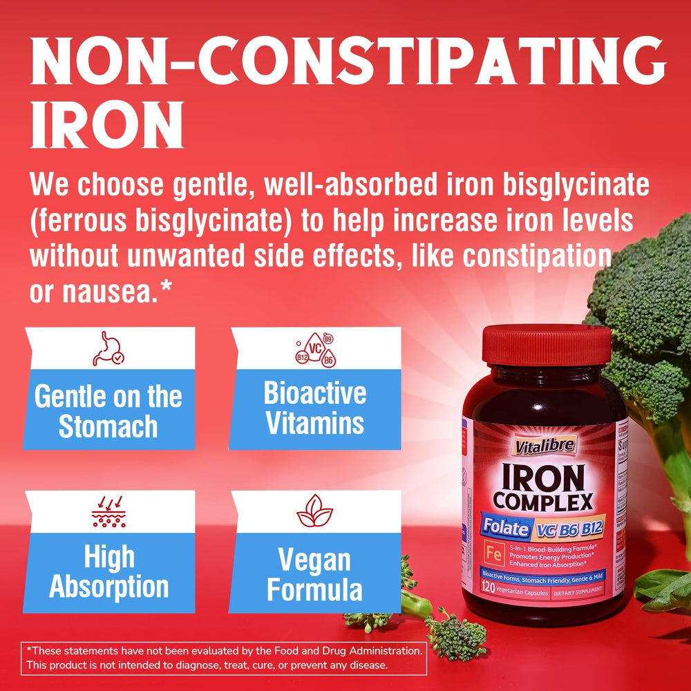 Vitalibre vitamin C absorption-boost image suggesting better iron uptake.