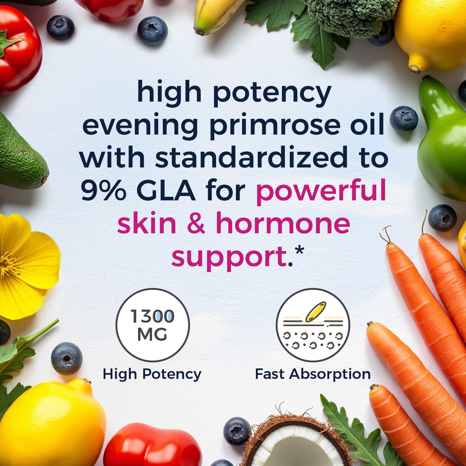 Vitalitown Evening Primrose Oil label front showing product branding.