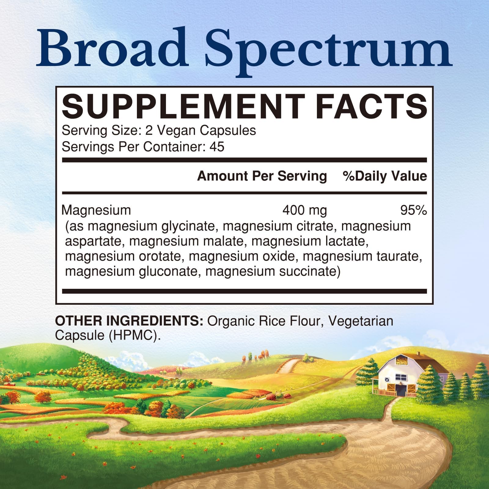Vitalitown magnesium capsules closeup, highlighting chelated forms for absorption.