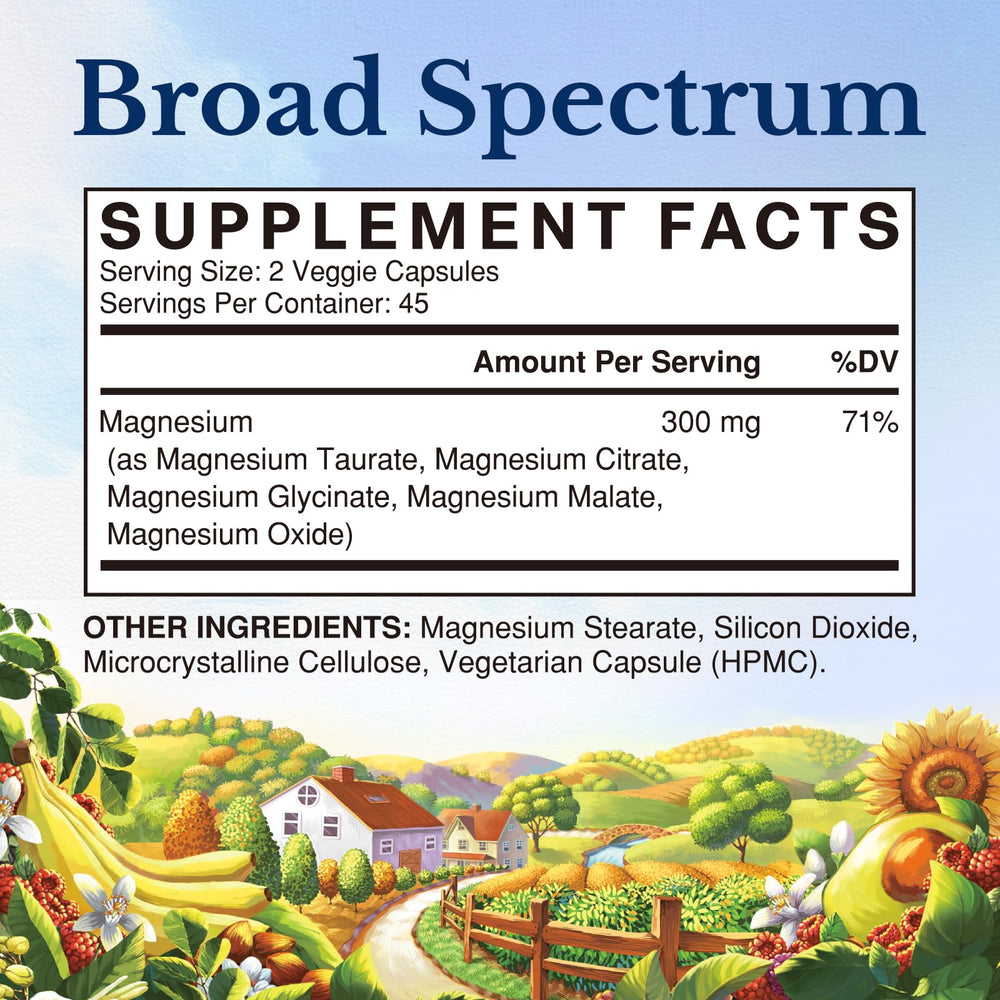 Vitalitown Magnesium Complex close-up capsules show easy swallowing and high absorption.