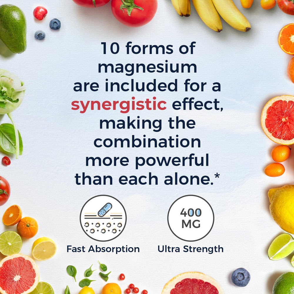 Vitalitown magnesium for heart health visual on bottle label.