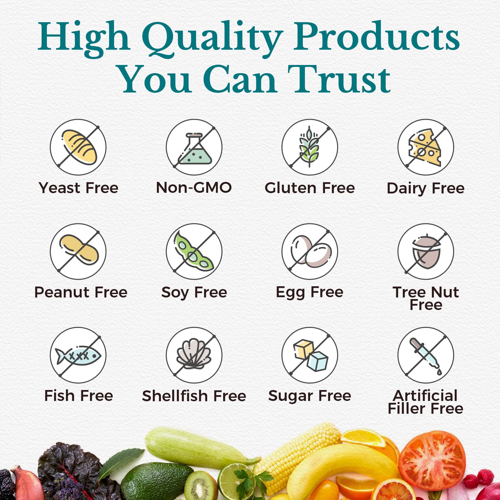 Vitalitown vegan non-GMO badge – clean ingredients for daily use