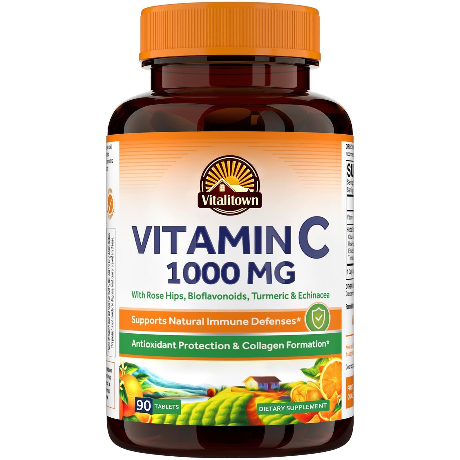 Vitalitown Vitamin C 1000mg bottle promotes daily immune support.