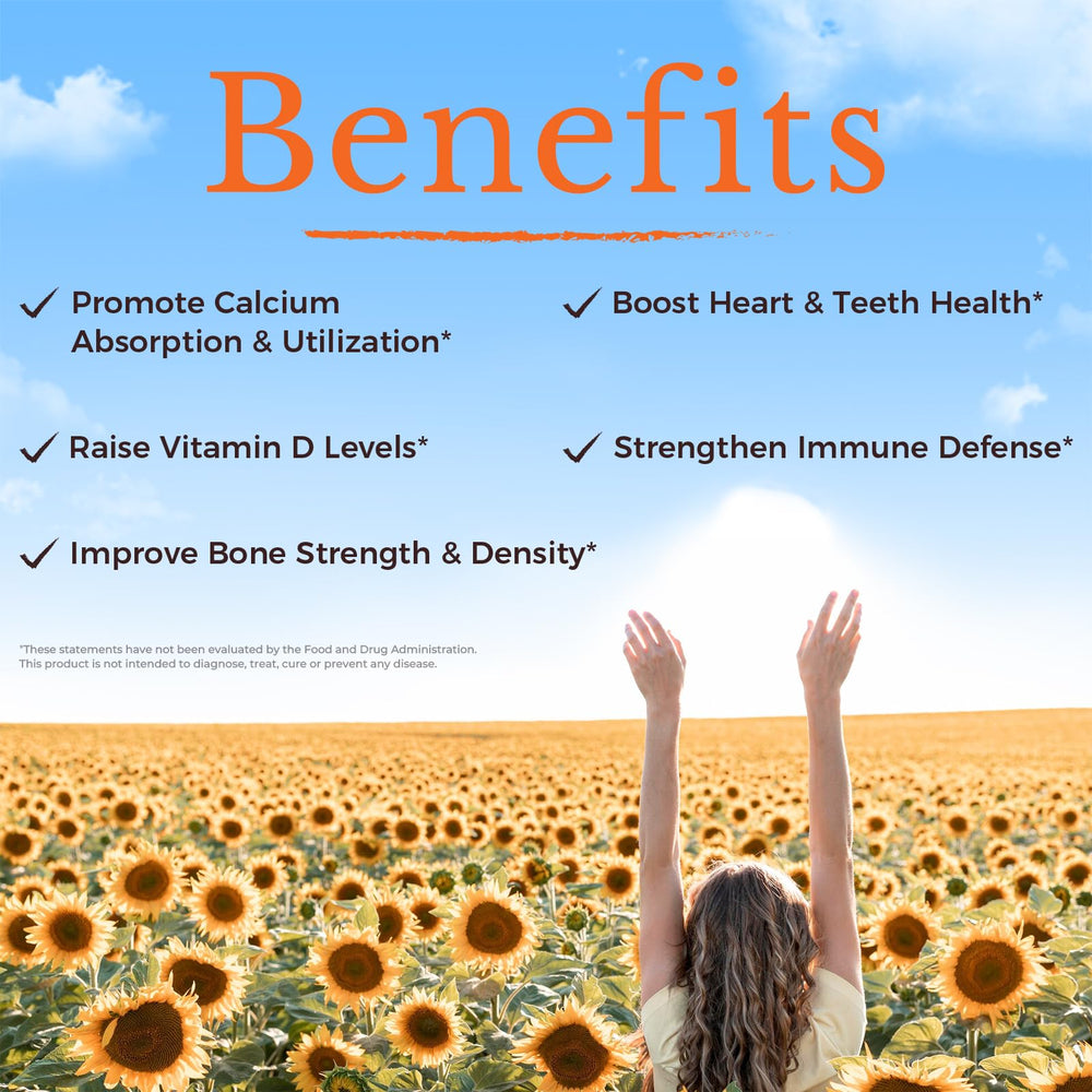 Vitalitown Vitamin D3 + K2 label front showing purity and allergen information.