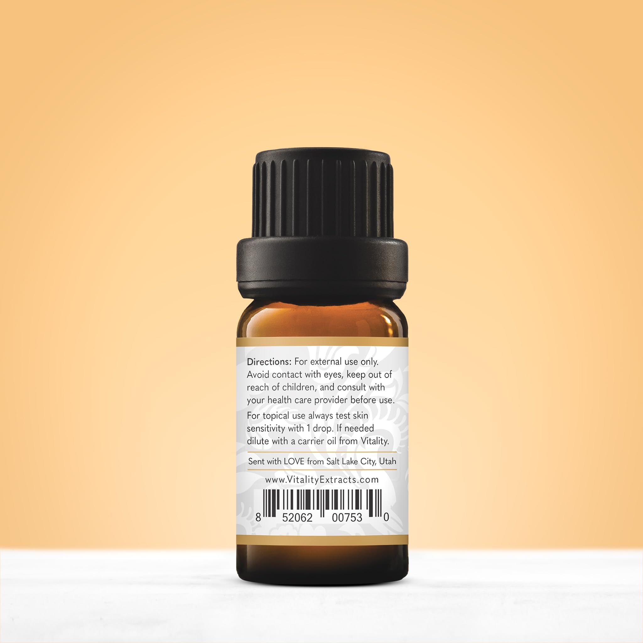 Vitality Frankincense Essential Oil packaging and information card.