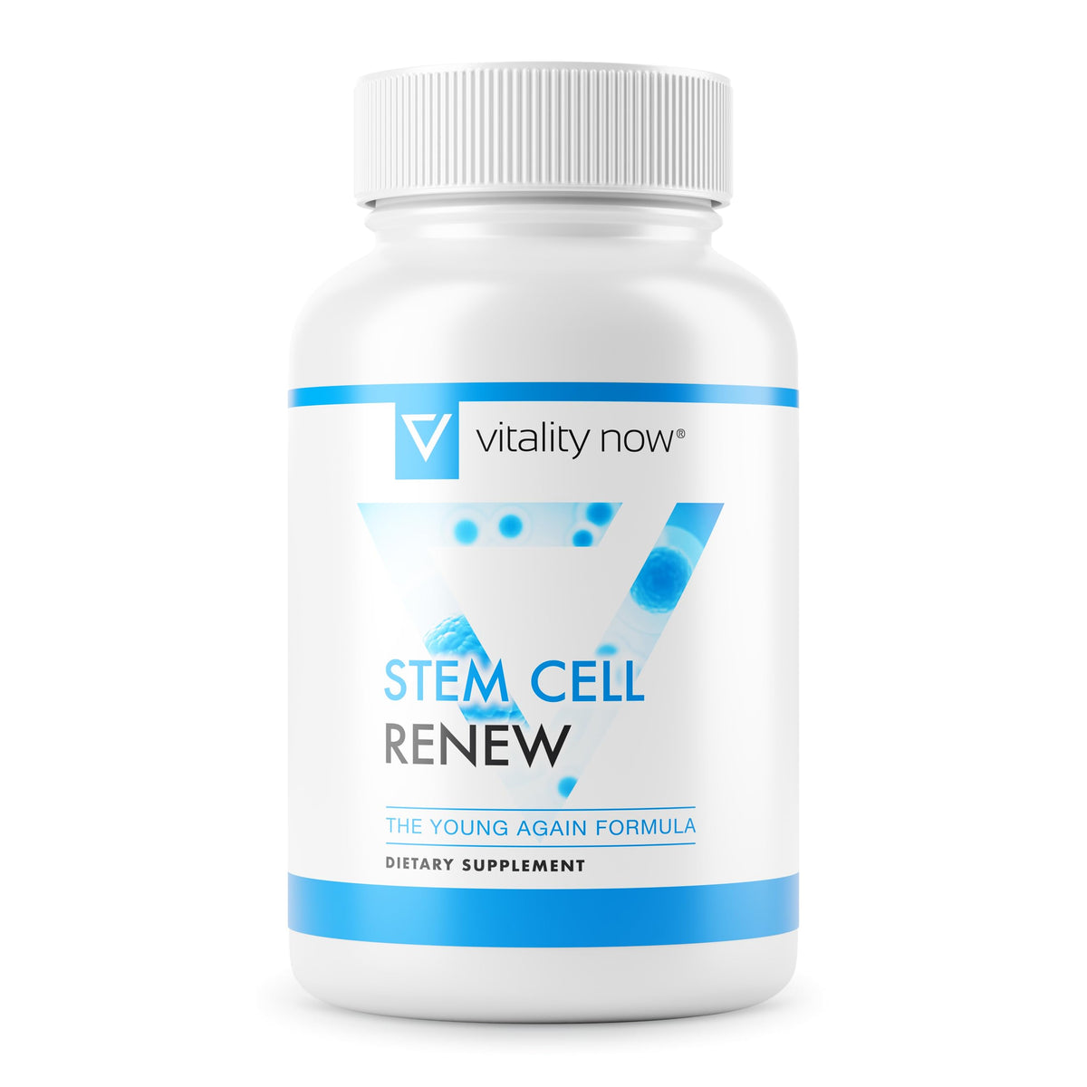 Vitality Now Stem Cell Renew bottle front view suggesting enhanced energy potential