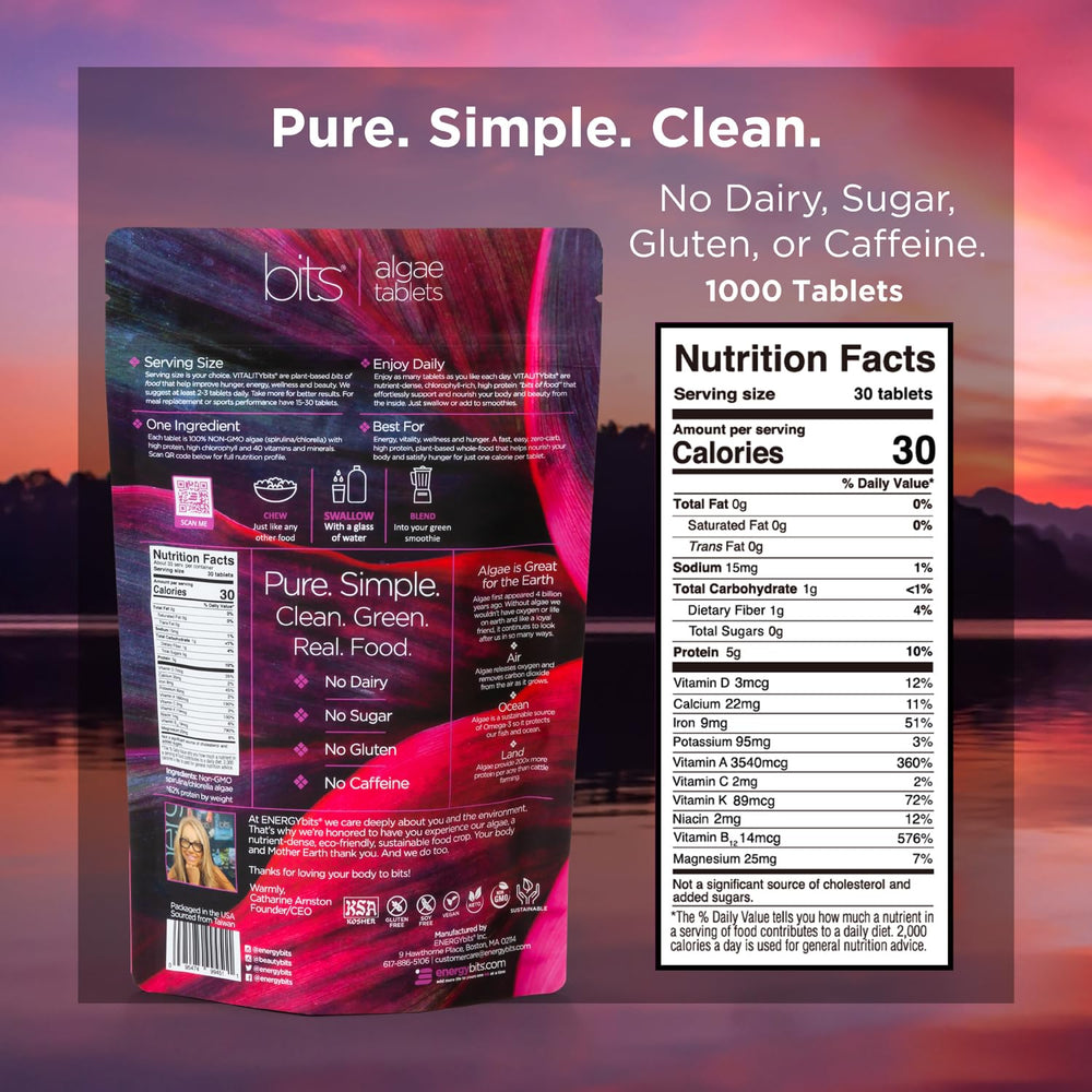 VITALITYbits daily dose concept with 2–3 bits for kids or pets.