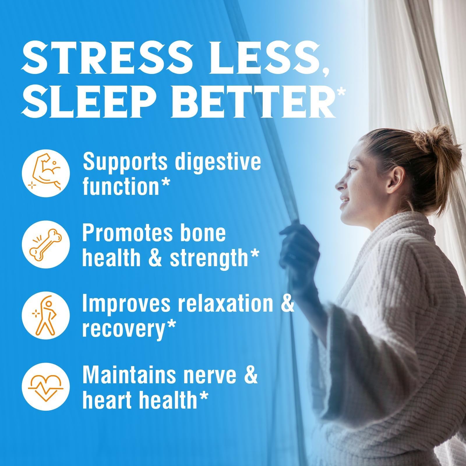 Vitalibre Magnesium Complex capsules in hand illustrating easy-to-swallow daily use.