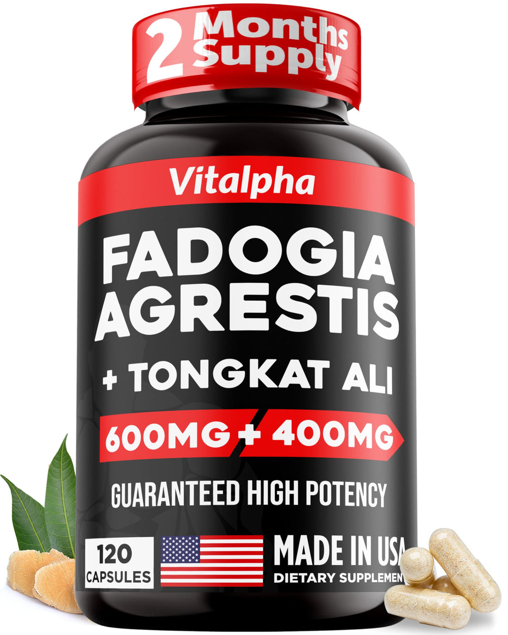 VITALPHA Ultra Concentrated blend bottle highlights high potency for athletic performance
