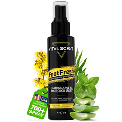 VITALSCENT Heavy-Duty Foot Odor Spray bottle for fast odor relief after long shifts.