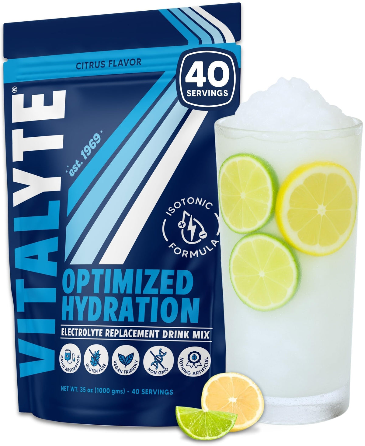 Vitalyte Cool Citrus tub shown for quick post-workout hydration.