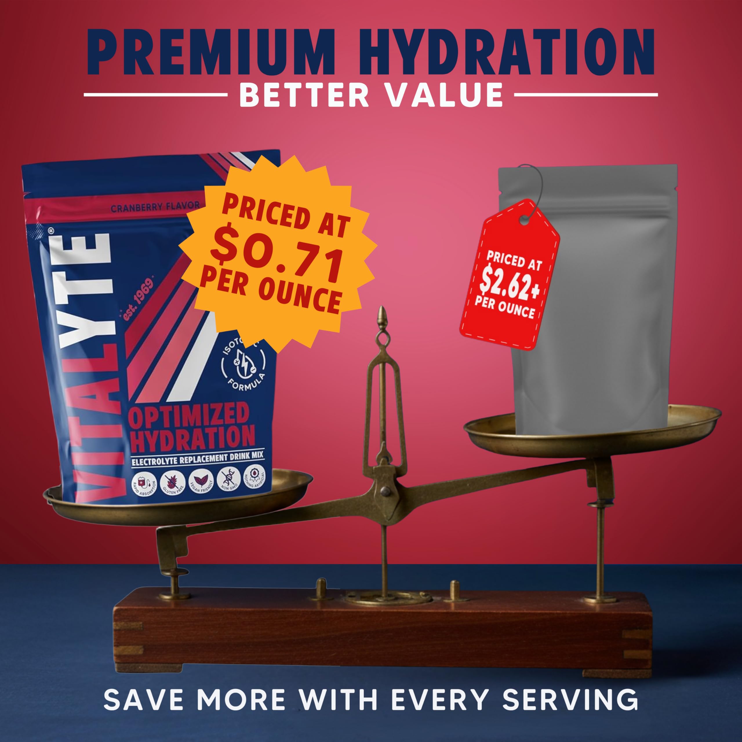 Vitalyte Cranberry Frost prepared drink after workouts in a glass.