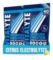 Vitalyte Electrolyte Powder canister in Cool Citrus, ideal for workouts and hydration