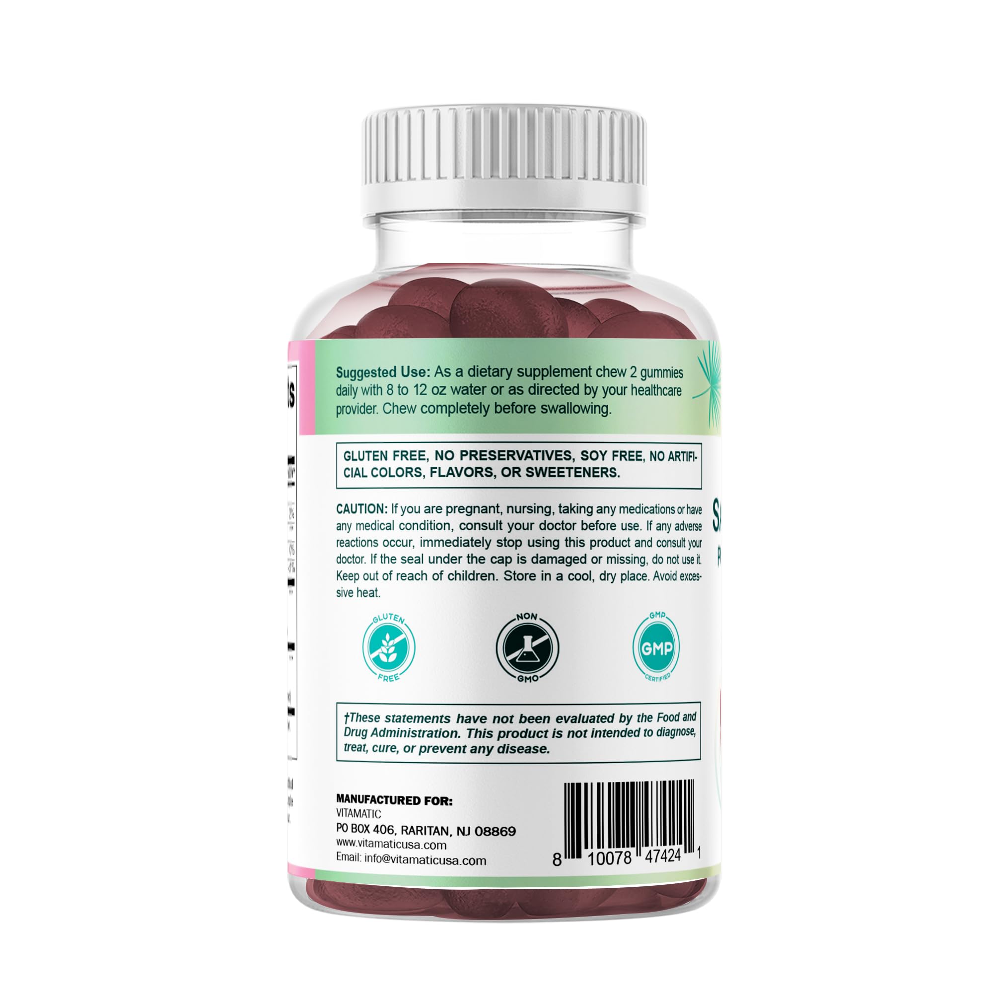 Vitamatic 2-in-1 prostate support gummies for urinary comfort