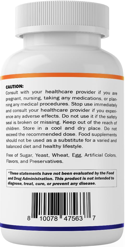 Bottle viewed from top showing 240 capsules and label