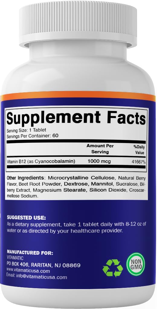 B12 bottle resting on a shelf for daily use