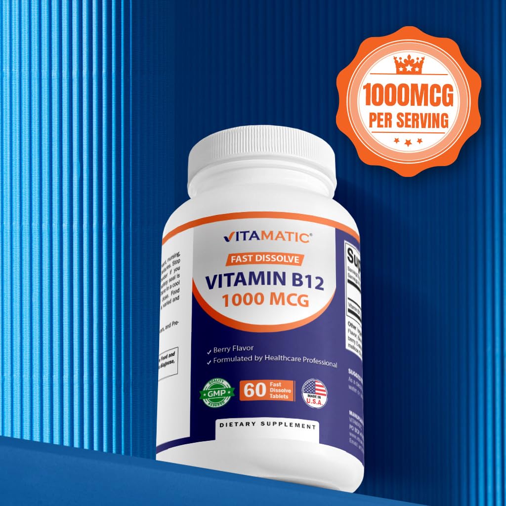 Gluten-free icon shown on Vitamatic B12 packaging