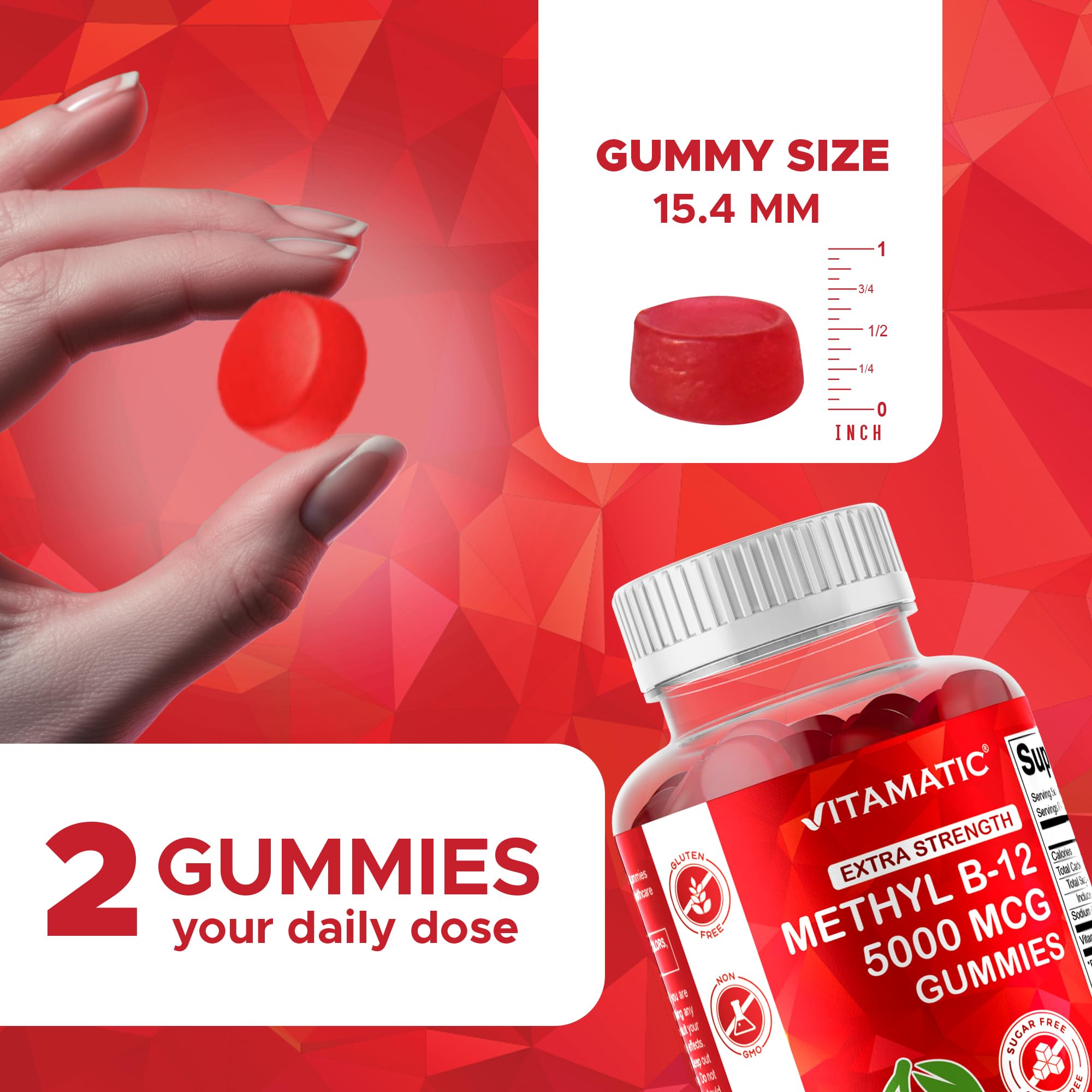 Cherry-flavored gummies close-up showing soft texture.