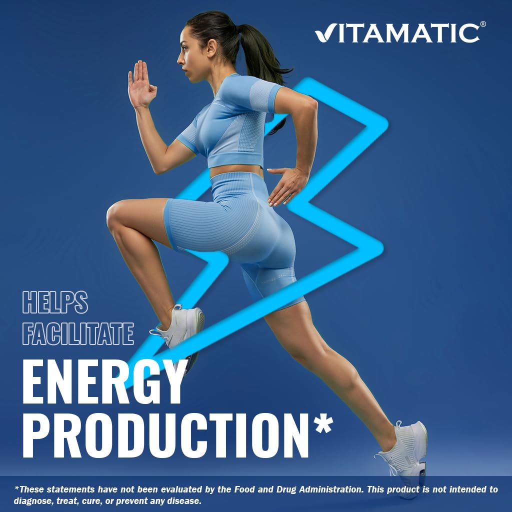 Vitamatic Vitamin B12 glass with water demonstrating easy daily use
