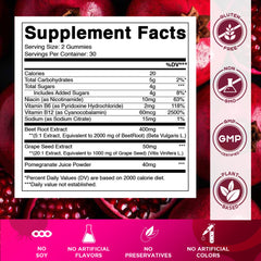 Vitamatic Beet Root Gummies bottle close-up, label clear for everyday wellness.