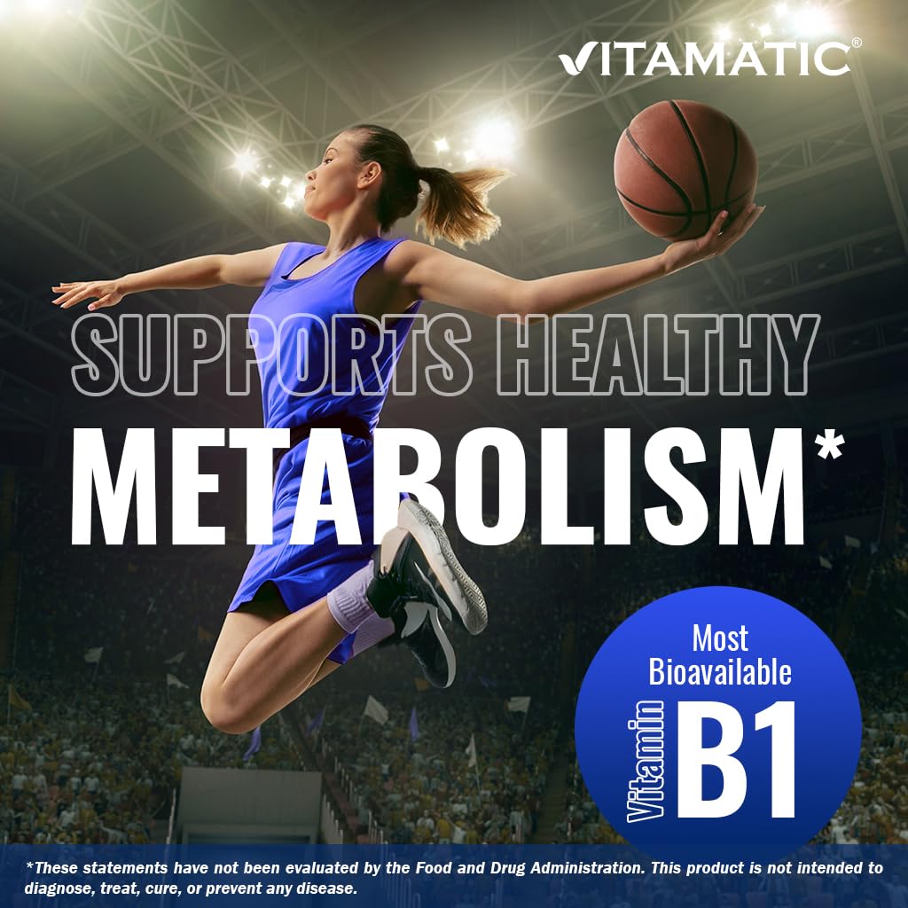 Vitamatic Benfotiamine capsules close-up highlighting vegetarian capsules