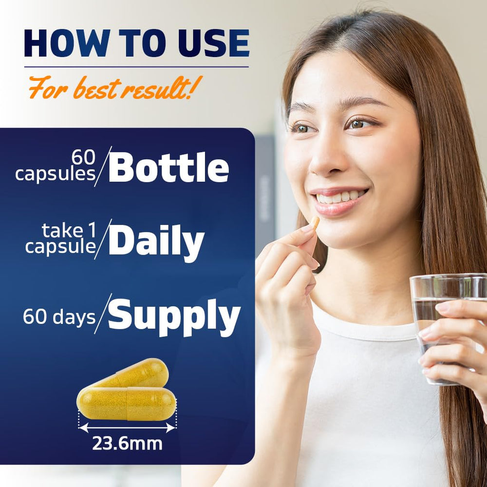Pack shot of Vitamatic Berberine with product label and 60 capsules