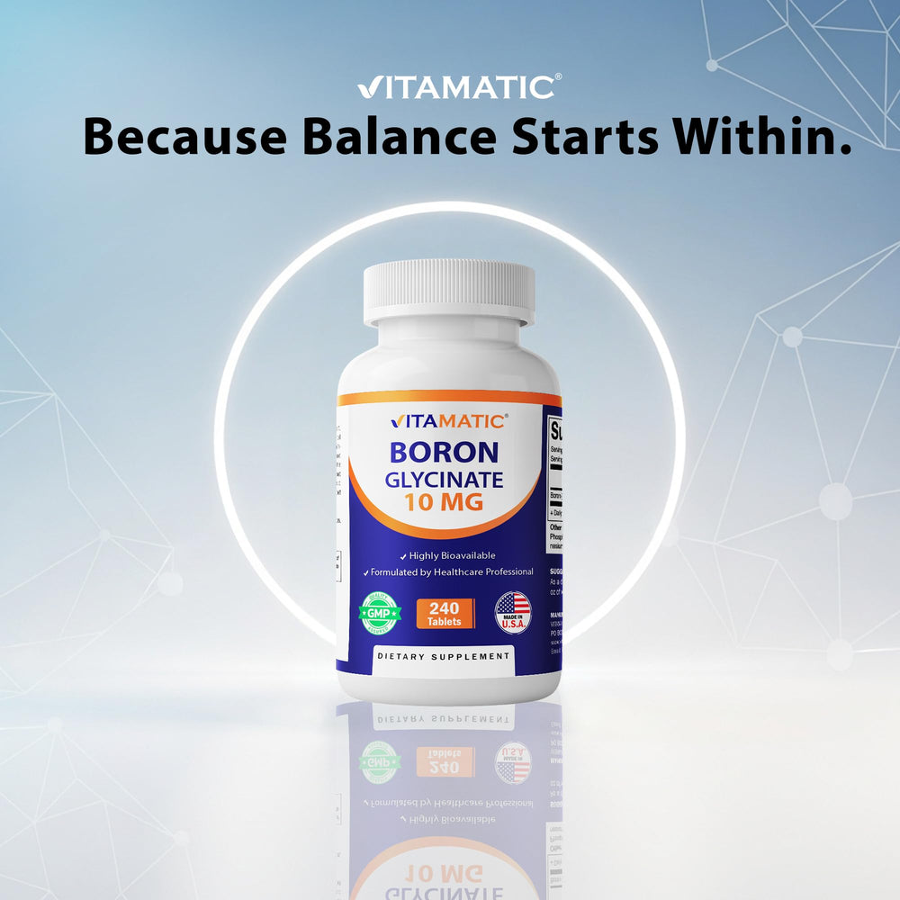 Vitamatic bottle with Non-GMO and Gluten Free icons indicating dietary suitability.