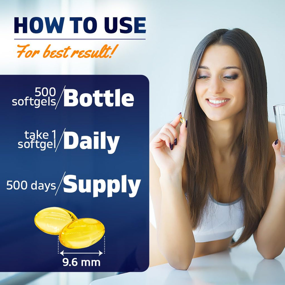 Vitamatic cold-pressed Vitamin D3 softgels highlighting premium extraction.