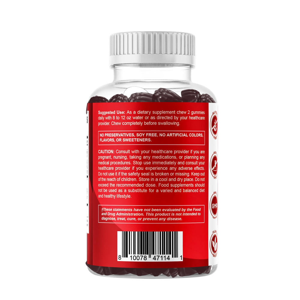 Vitamatic Cranberry Gummies serving suggestion plate for daily dose