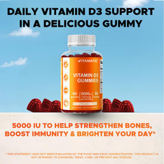 Vitamatic D3 Gummies strawberry flavor – appealing taste for easy daily intake