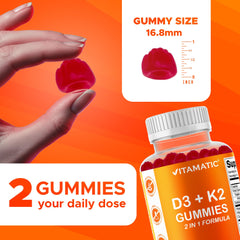 Vitamatic gummies being poured convenient daily supplement