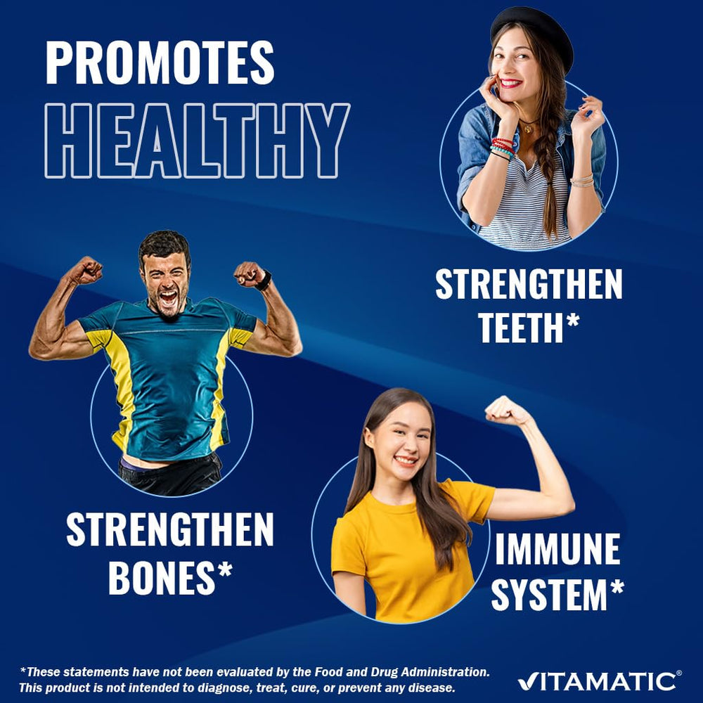 Vitamatic D3 softgels with glossy coating for easy swallowing.