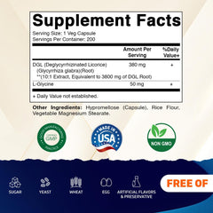 Vitamatic DGL Licorice capsules on counter illustrating daily gut care.