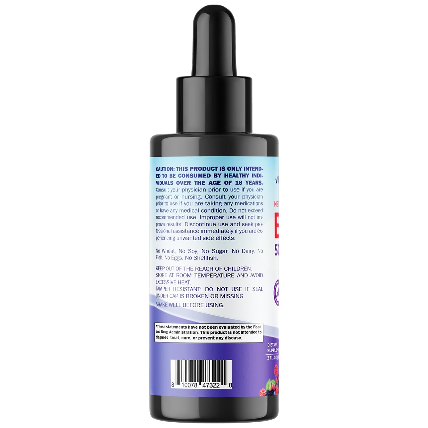 Vitamatic bottle with clear dosage markings for customized intake.