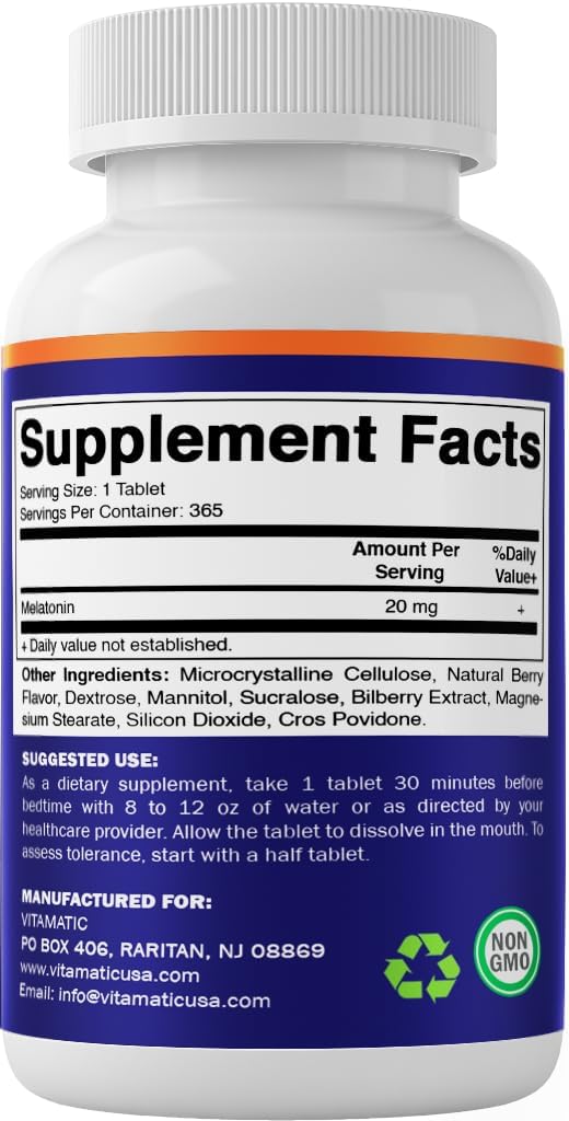 Vitamatic drug-free claim beside bottle.
