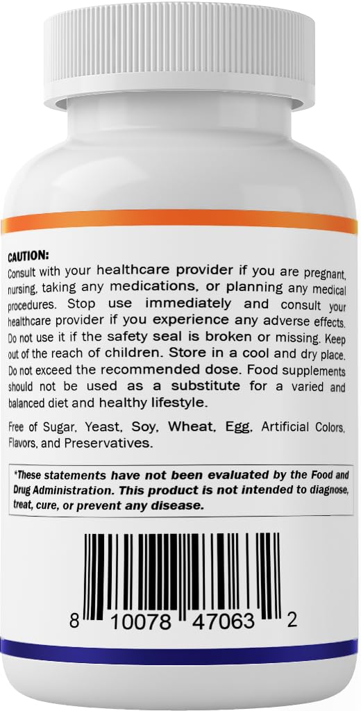 Non-GMO Vitamatic folic acid back panel highlights ingredients.