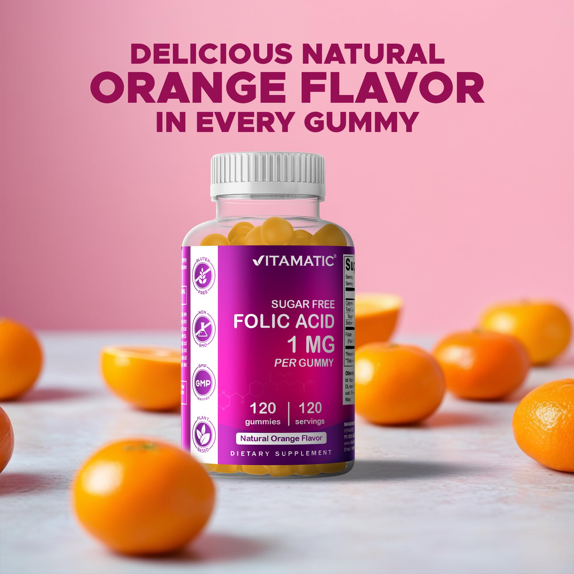 Vitamatic Folic Acid Gummies morning routine scene, convenient wellness moment.