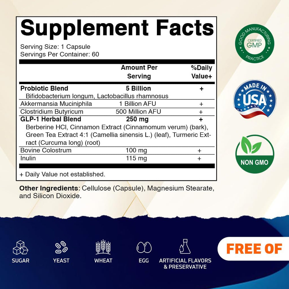 Vitamatic GLP-1 capsules closeup, easy daily intake.