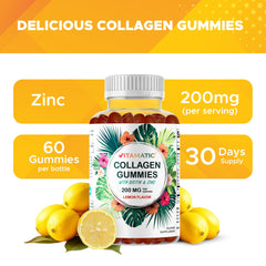 Vitamatic nutrition label close-up shows 200 mg per gummy.