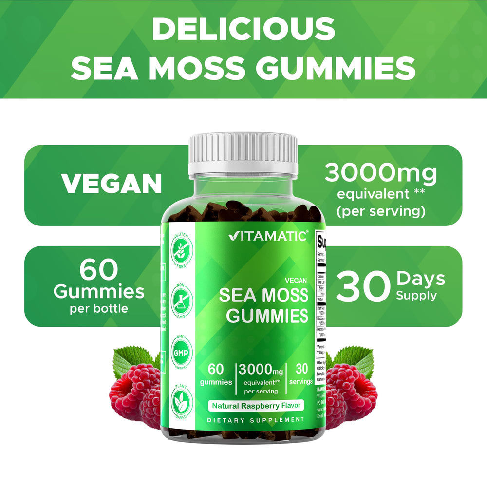 Vitamatic Irish Sea Moss Gummies vegan pectin-based formula