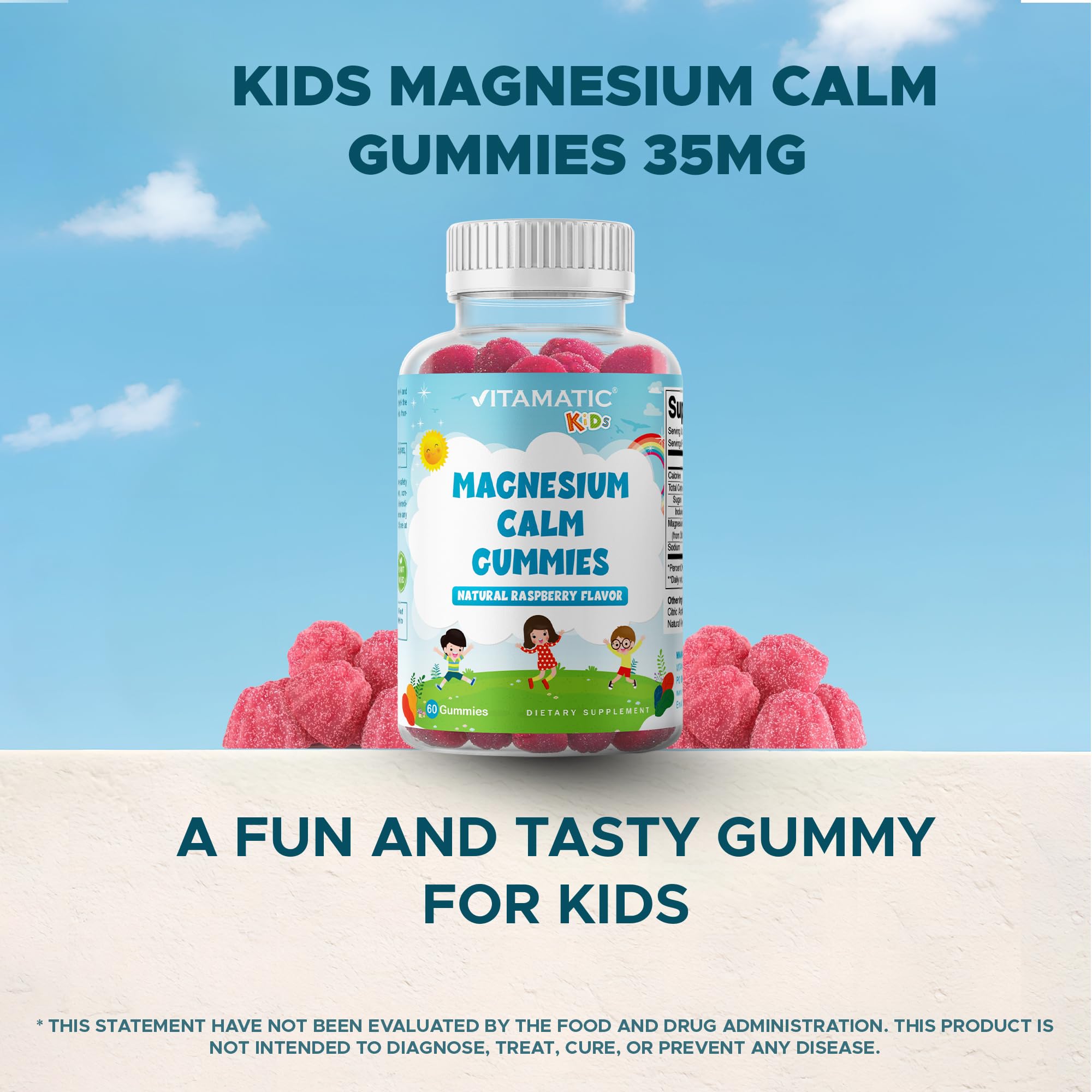 Kid-friendly Vitamatic packaging shown for easy daily supplementation