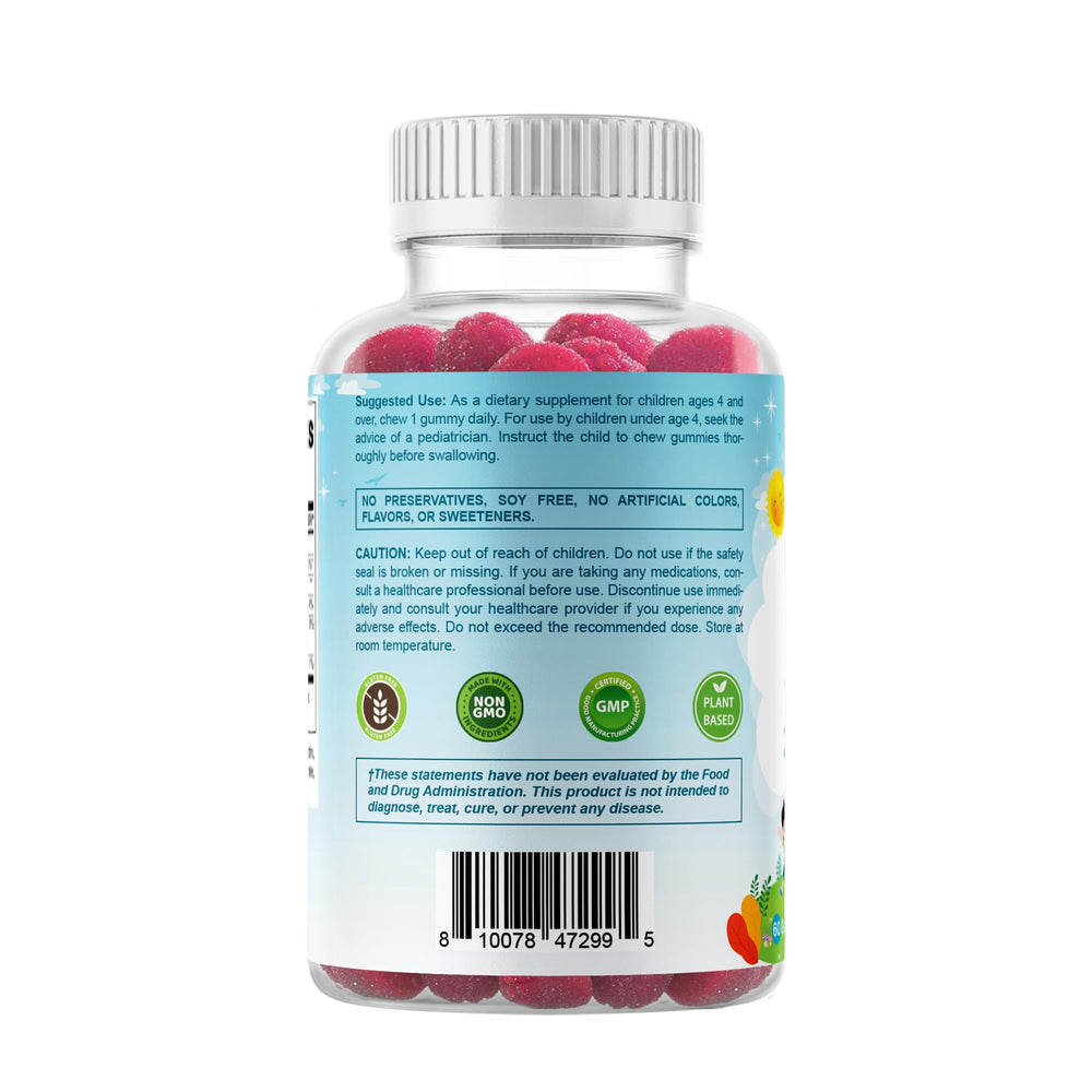 Serving suggestion with water showing easy intake of Vitamatic gummies
