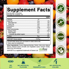 Close-up of Vitamatic gummies showing berry flavors for kids