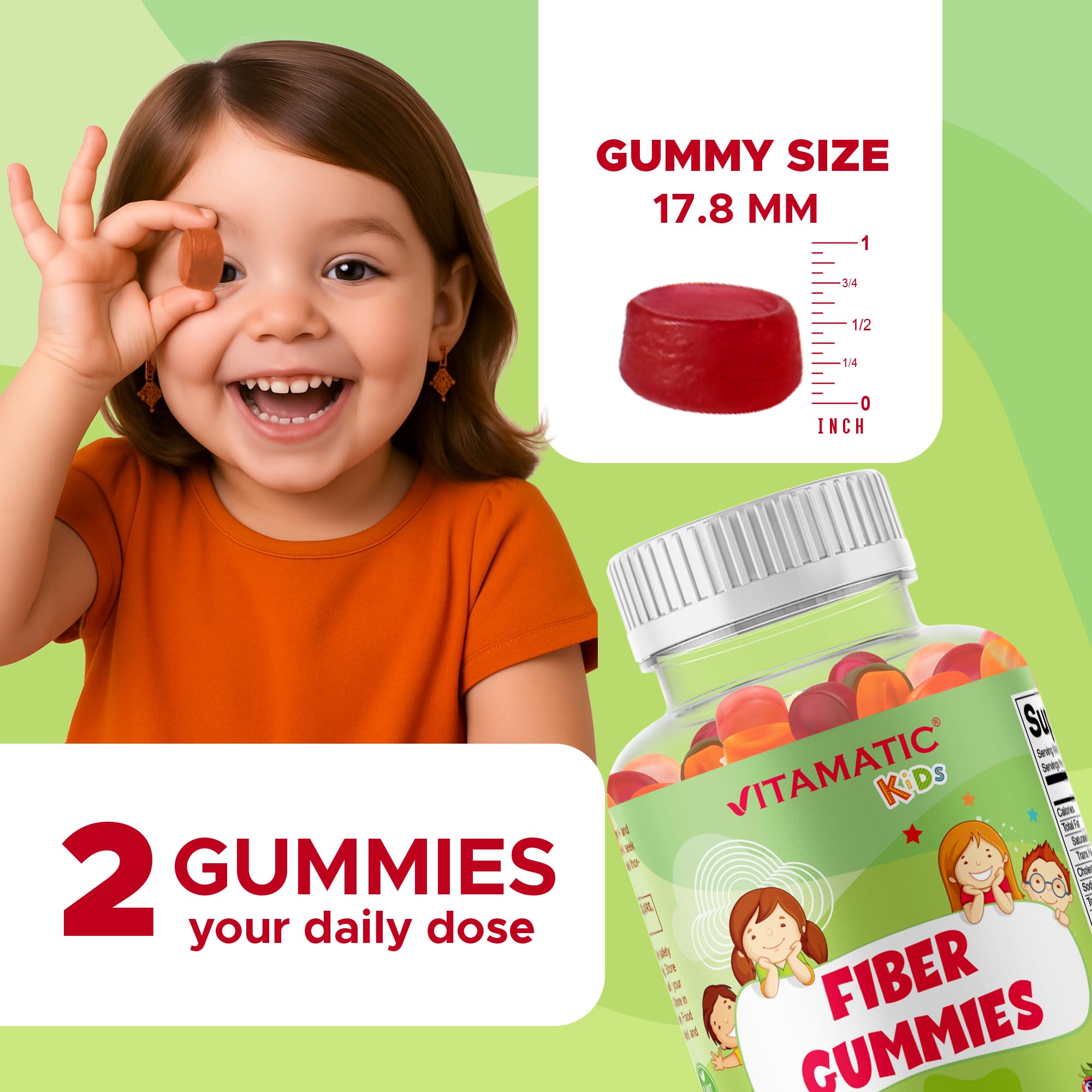 Packaging sleeve for Vitamatic Kids Prebiotic Fiber Gummies
