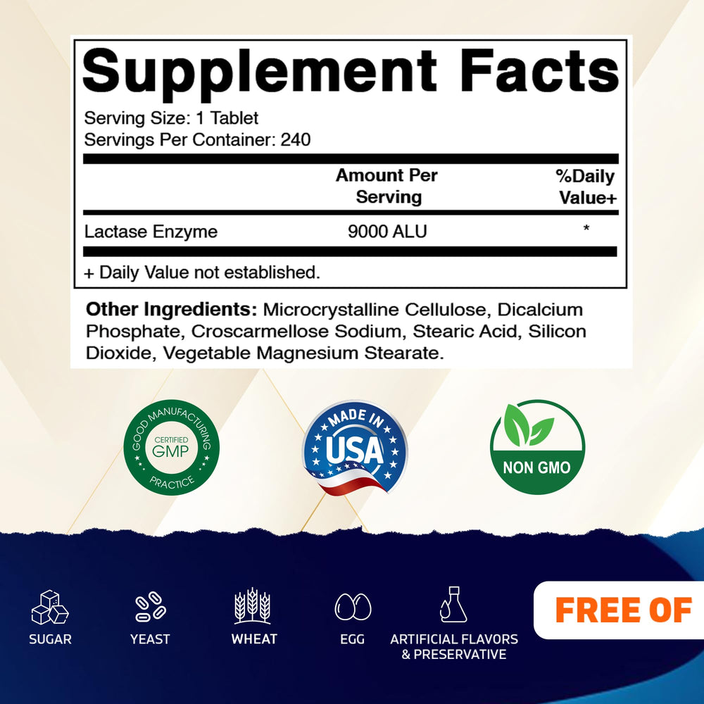 Capsules close-up of Vitamatic Lactase Enzyme 9000 FCC for lactose management