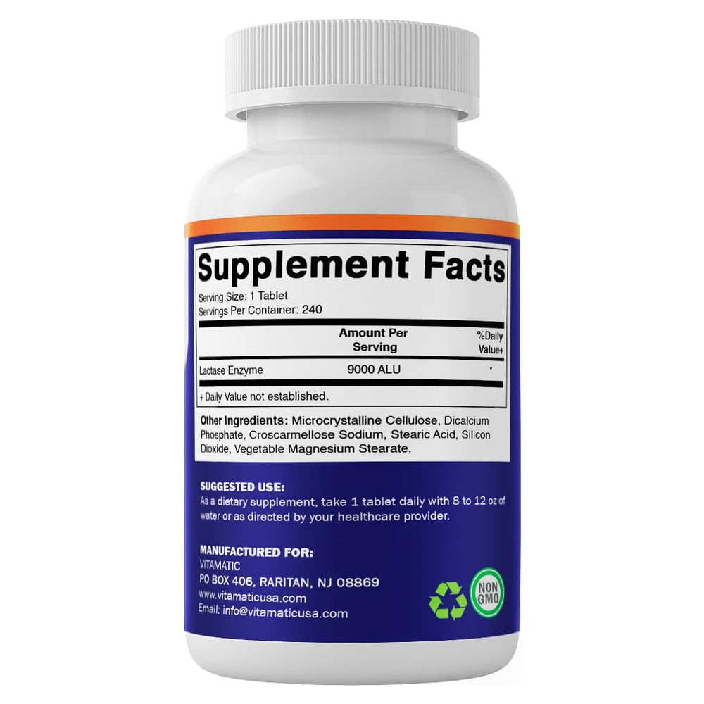 USA-made production facility imagery for Vitamatic dairy digest caplets