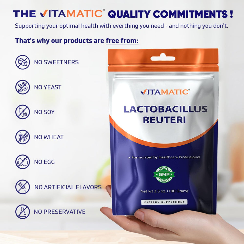 Allergen-free Vitamatic formula without soy, yeast, or wheat.