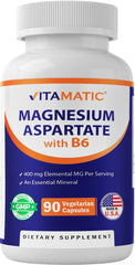 Vitamatic Magnesium Aspartate 400mg bottle – high-potency daily support