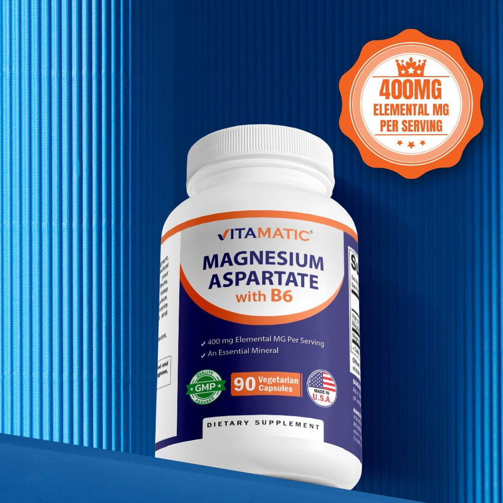 Vitamatic bottle featuring gluten-free and non-GMO claims